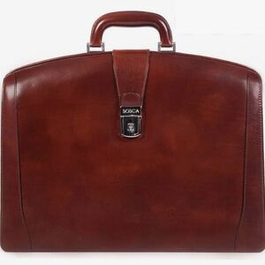 Bosca Rich Brown Leather Briefcase